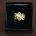  Yellow Puzzle Ring with Garnets and Diamonds