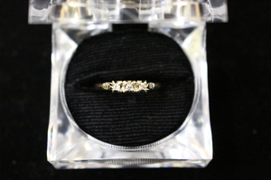  Antique Style Tri-Diamond Ring