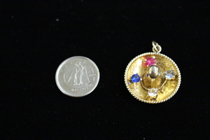  Gold 14kt 2.86g Yellow Hat Pendant