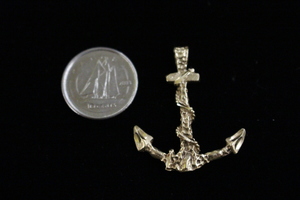  Gold 10kt 2.70g Yellow Anchor Pendant