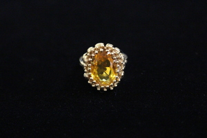  Gold 10kt 6.71g Yellow Yellow Oval Ring