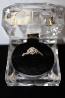  10kt Two-Tone Gold Diamond Cluster Ring