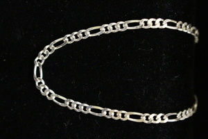  Silver Figaro Bracelet