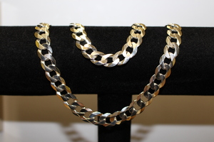  Large Curb link Sterling Silver Chain