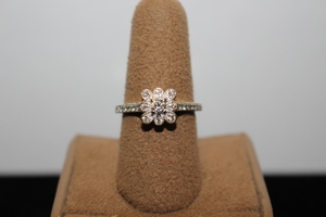  Flower Diamond Cluster Ring