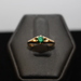 Dainty Emerald and 10kt Gold Ring