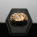  10kt Yellow Gold Nugget Style Diamond Band