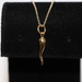  10kt Gold Rolo Chain With Cornica Pendant