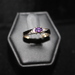 10kt Yellow Gold Ring with Purple Oval Stone