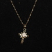  10kt Yellow Gold Necklace with Two-Tone Cross Pendant