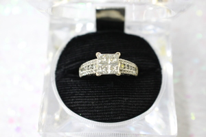  14KT White Gold Diamond Cluster Ring – 6.55g