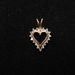  Romantic 10kt Gold Heart Pendant with Diamonds