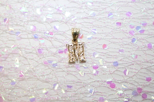  10KT Two-Tone Gold “M” Pendant – 1.10g